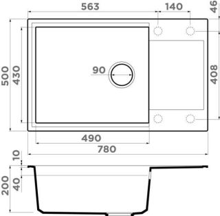 Мойка кухонная Omoikiri Sakaime 78-LB-EV эверест
